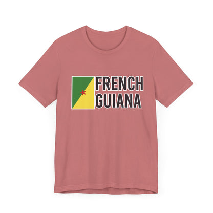 Unisex Jersey Frans-Guyana Korte Mouw T-shirt