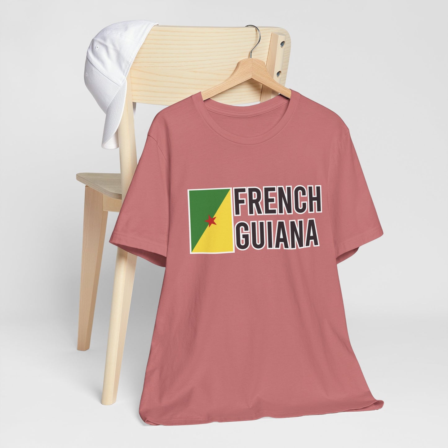 Unisex Jersey Frans-Guyana Korte Mouw T-shirt