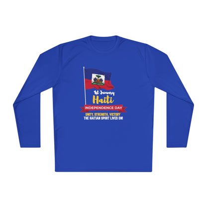 Haïti vlag onafhankelijkheidsdag shirt met lange mouwen 