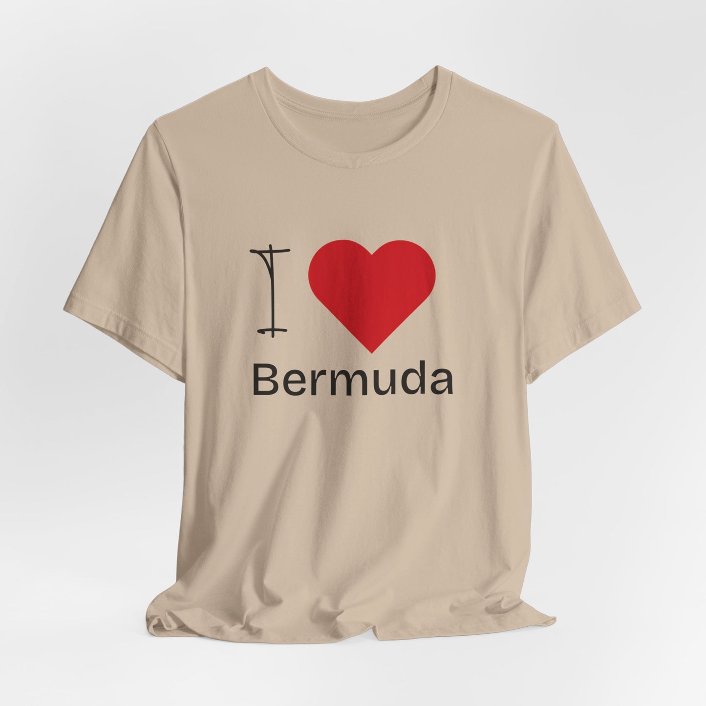 Unisex Jersey Bermuda T-shirt met korte mouwen 