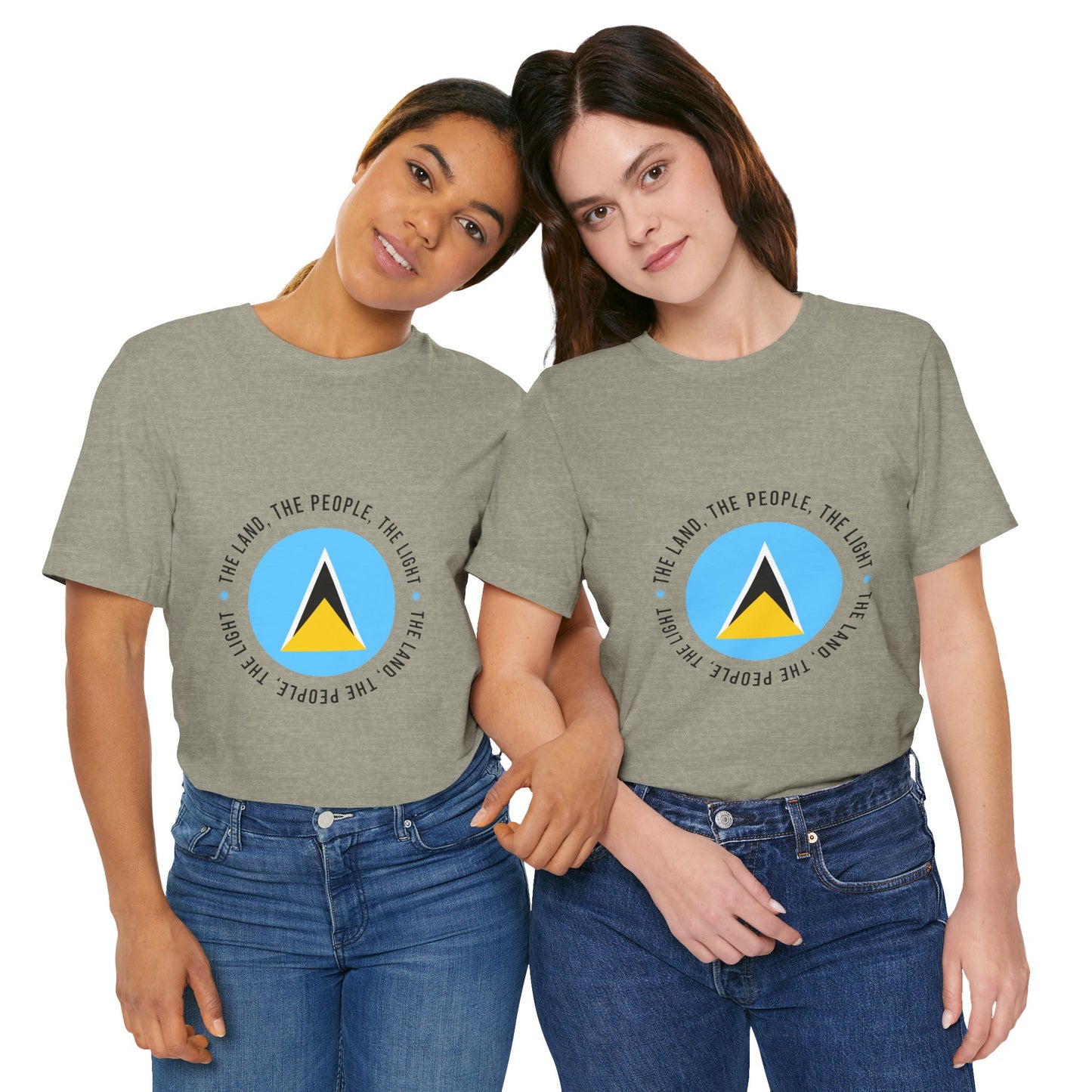 Unisex Jersey Short Sleeve Saint Lucia FLag Shirt