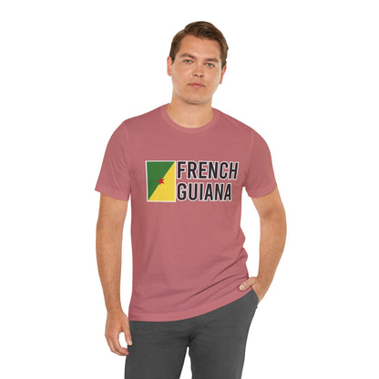 Unisex Jersey Frans-Guyana Korte Mouw T-shirt