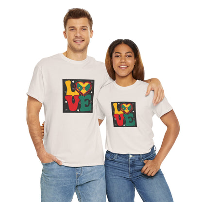 Love Grenada Heart Shaped Unisex Heavy Cotton Tee