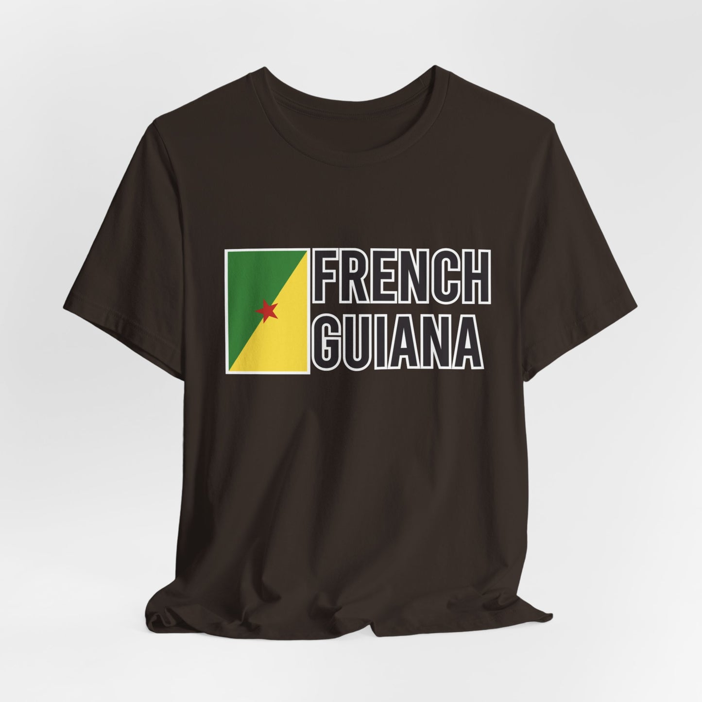 Unisex Jersey Frans-Guyana Korte Mouw T-shirt