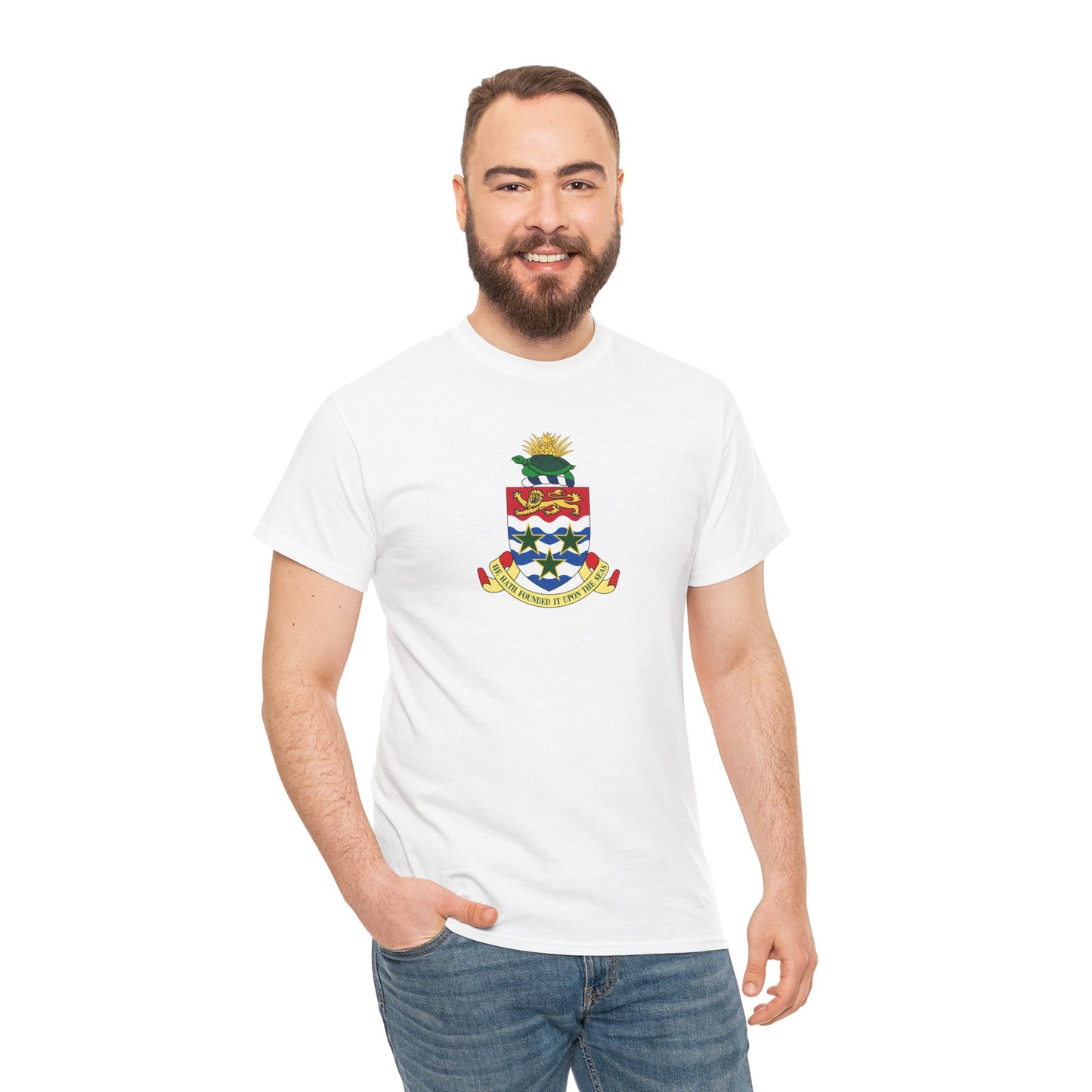 Unisex Heavy Cayman Islands Katoenen T-shirt