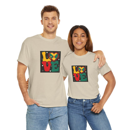 Love Grenada Heart Shaped Unisex Heavy Cotton Tee