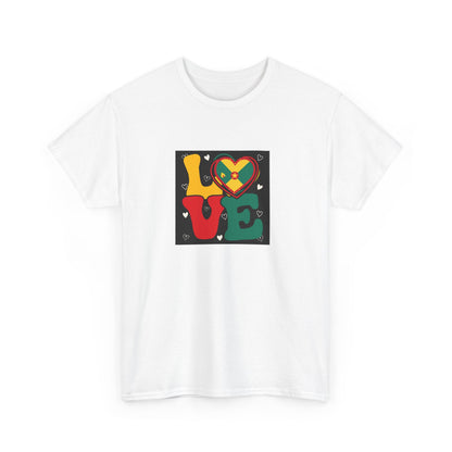 Love Grenada Heart Shaped Unisex Heavy Cotton Tee