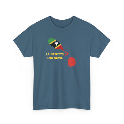 Unisex Heavy Saint Kitts and Nevis Cotton Tee