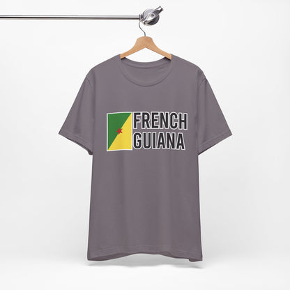 Unisex Jersey Frans-Guyana Korte Mouw T-shirt