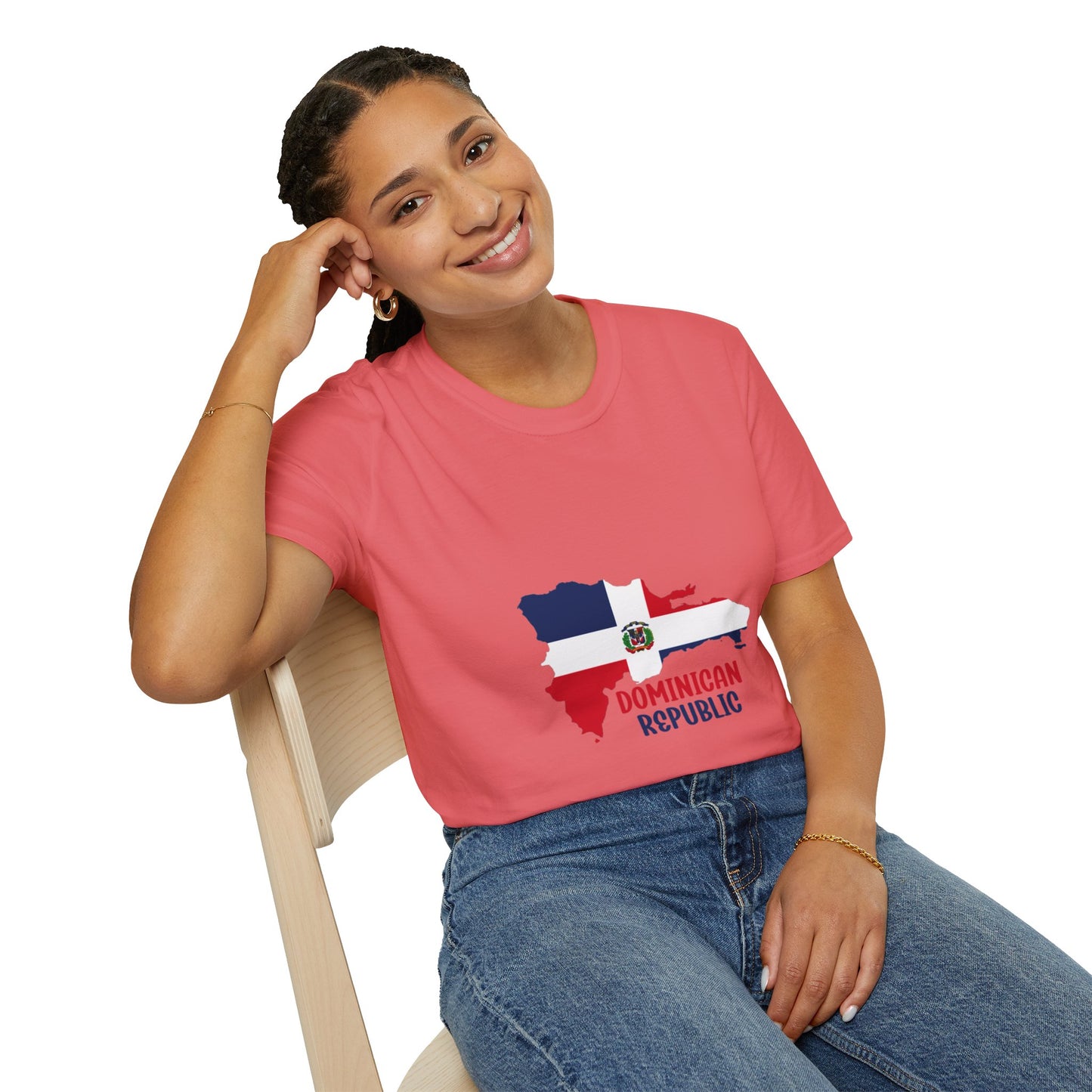 Dominican Republic flag map Classic T-Shirt