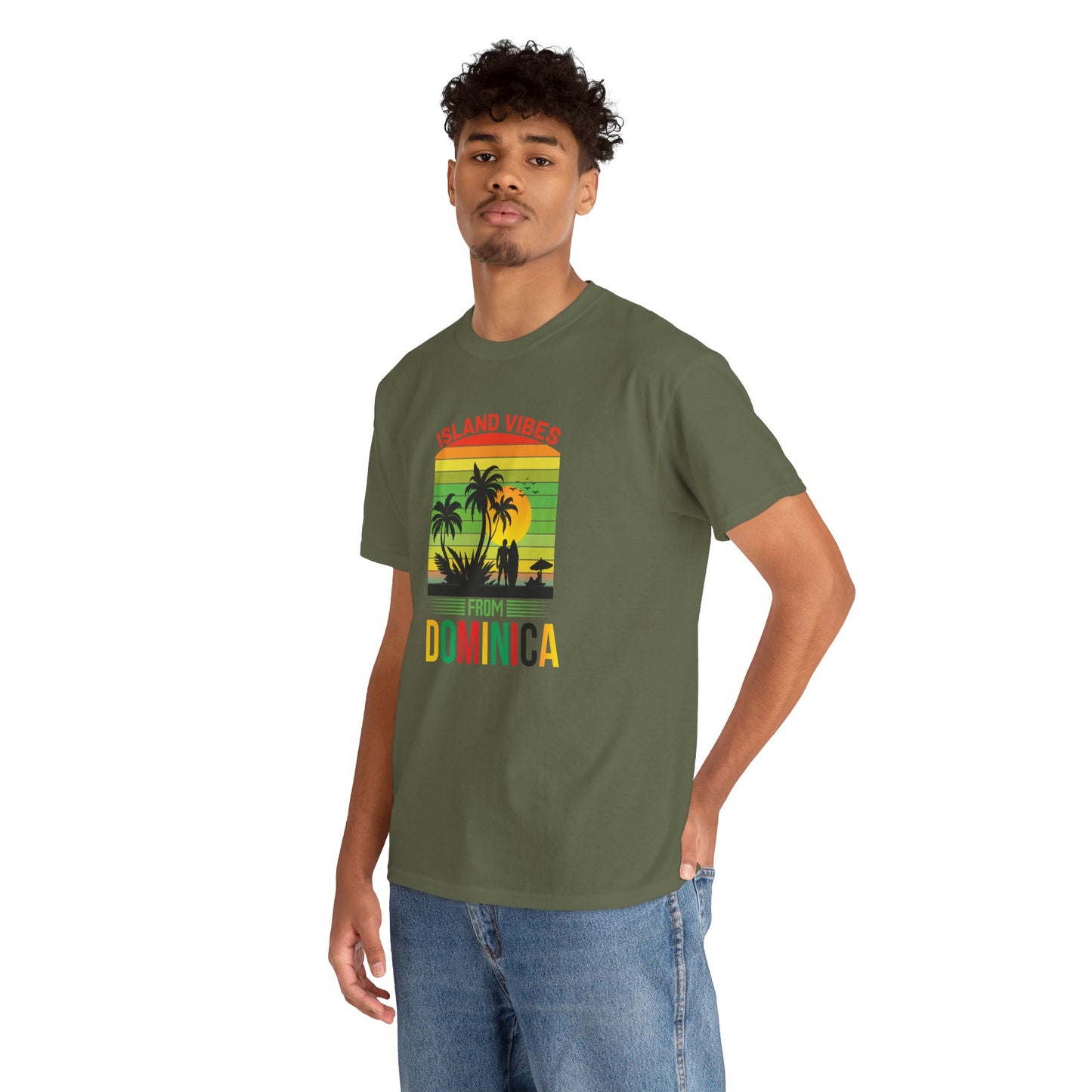 Unisex Zware Dominica Katoenen T-shirt