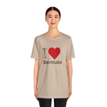 Unisex Jersey Bermuda T-shirt met korte mouwen 