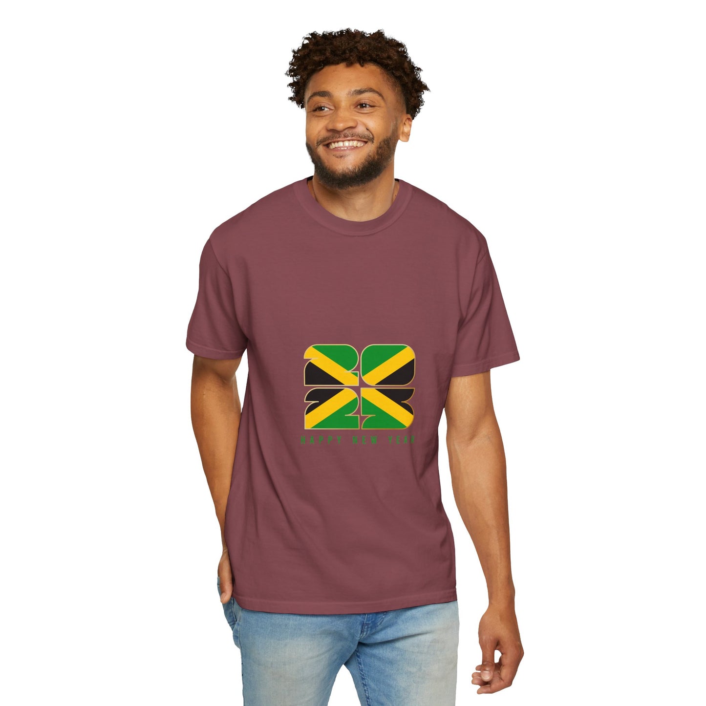 Jamaican Happy New Year Unisex Garment-Dyed T-Shirt