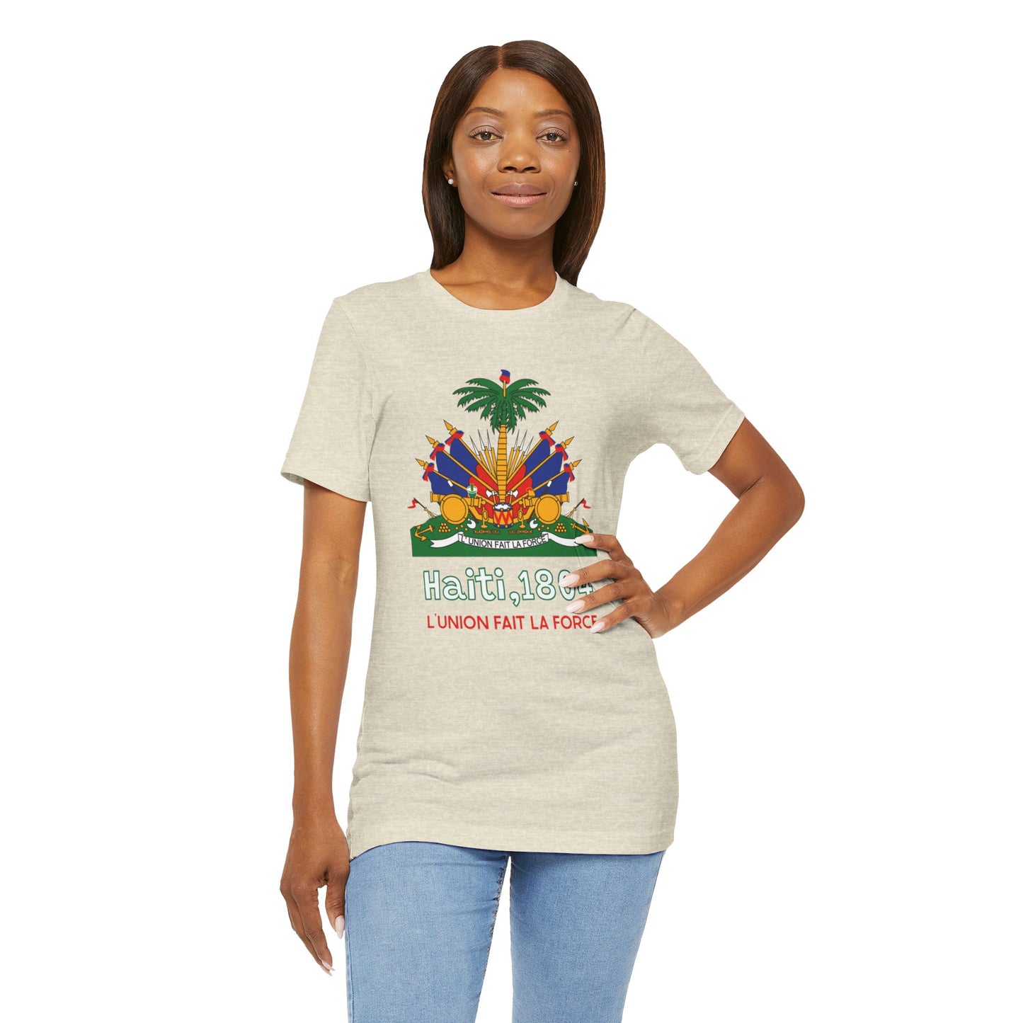 Unisex Jersey Haiti T-shirt met korte mouwen