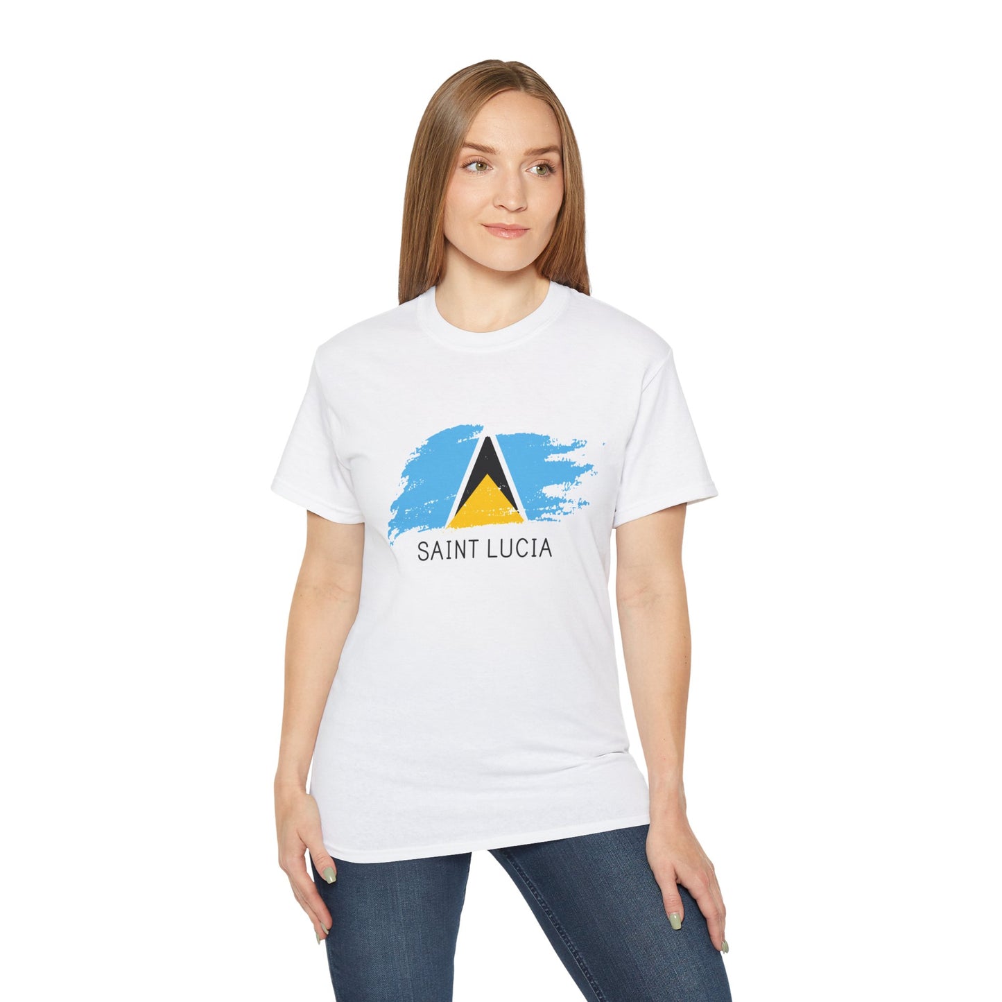 Saint Lucia vlag unisex ultra katoenen T-shirt - casual shirt