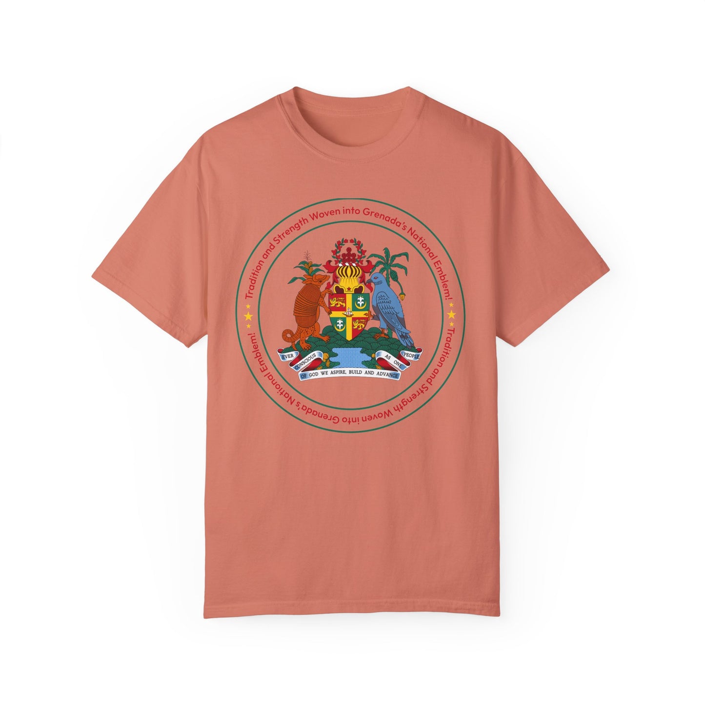 Unisex T-shirt met het nationale embleem van Grenada 