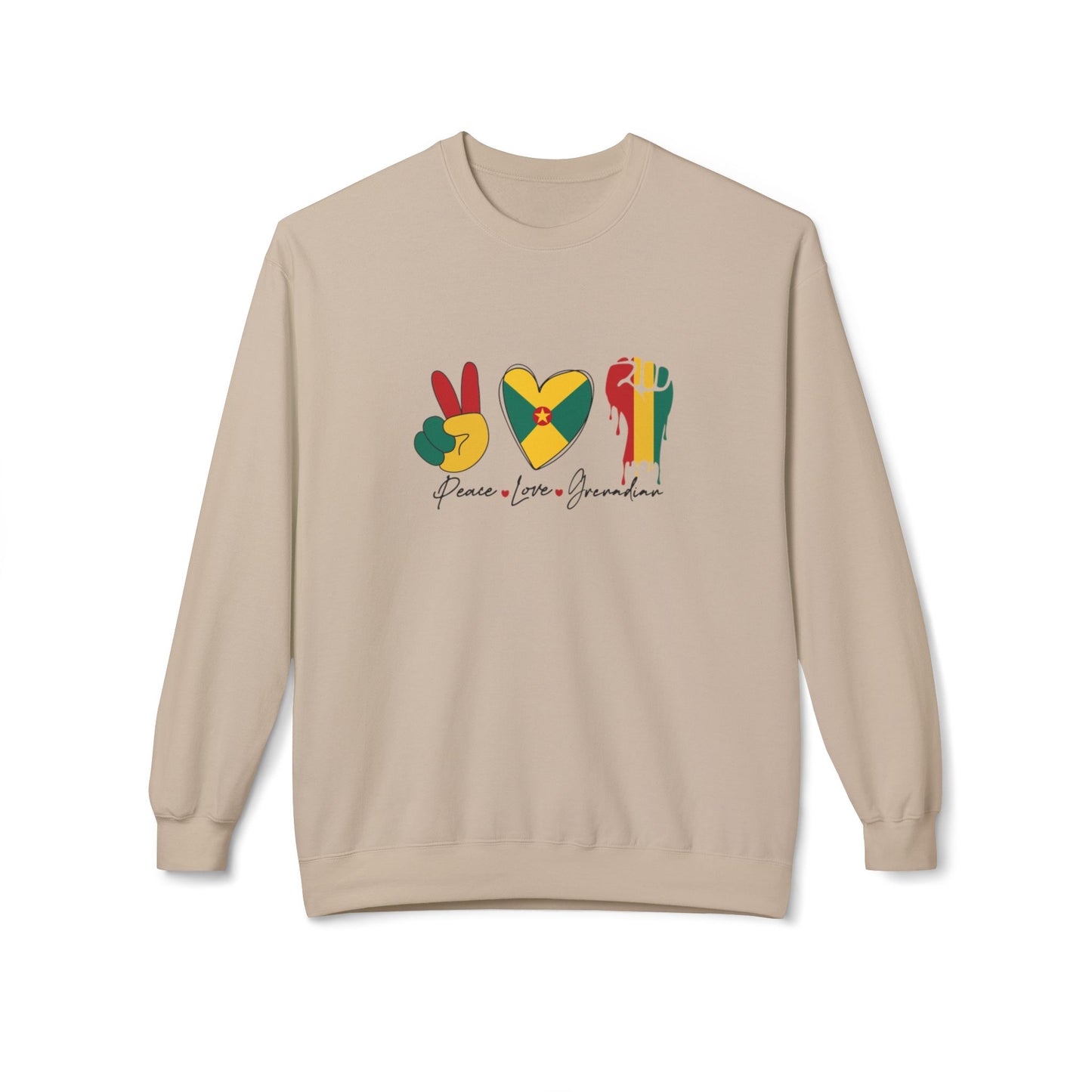 Peace love Grenadian Essential T-Shirt Softstyle Fleece Crewneck Sweatshirt