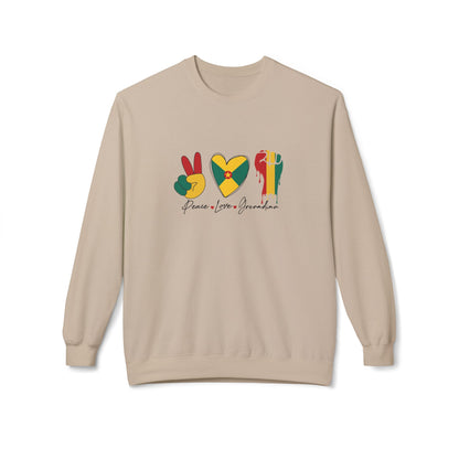 Peace love Grenadian Essential T-Shirt Softstyle Fleece Crewneck Sweatshirt