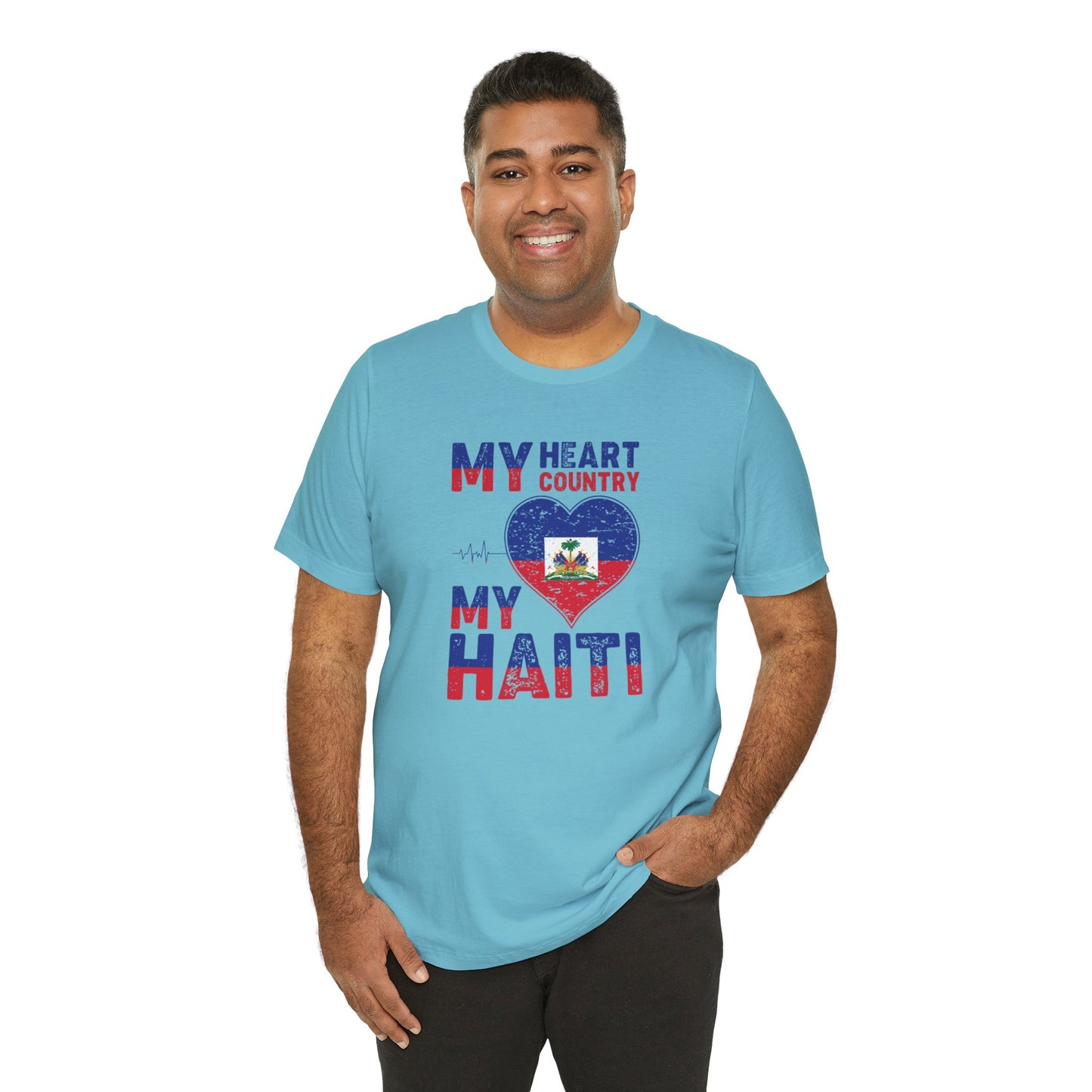 Unisex Jersey Haiti T-shirt met korte mouwen