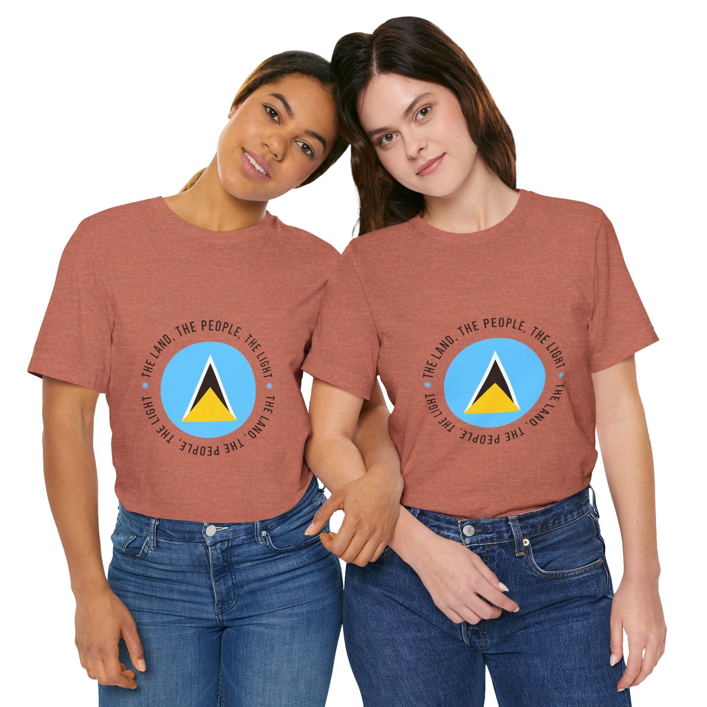 Unisex Jersey Short Sleeve Saint Lucia FLag Shirt