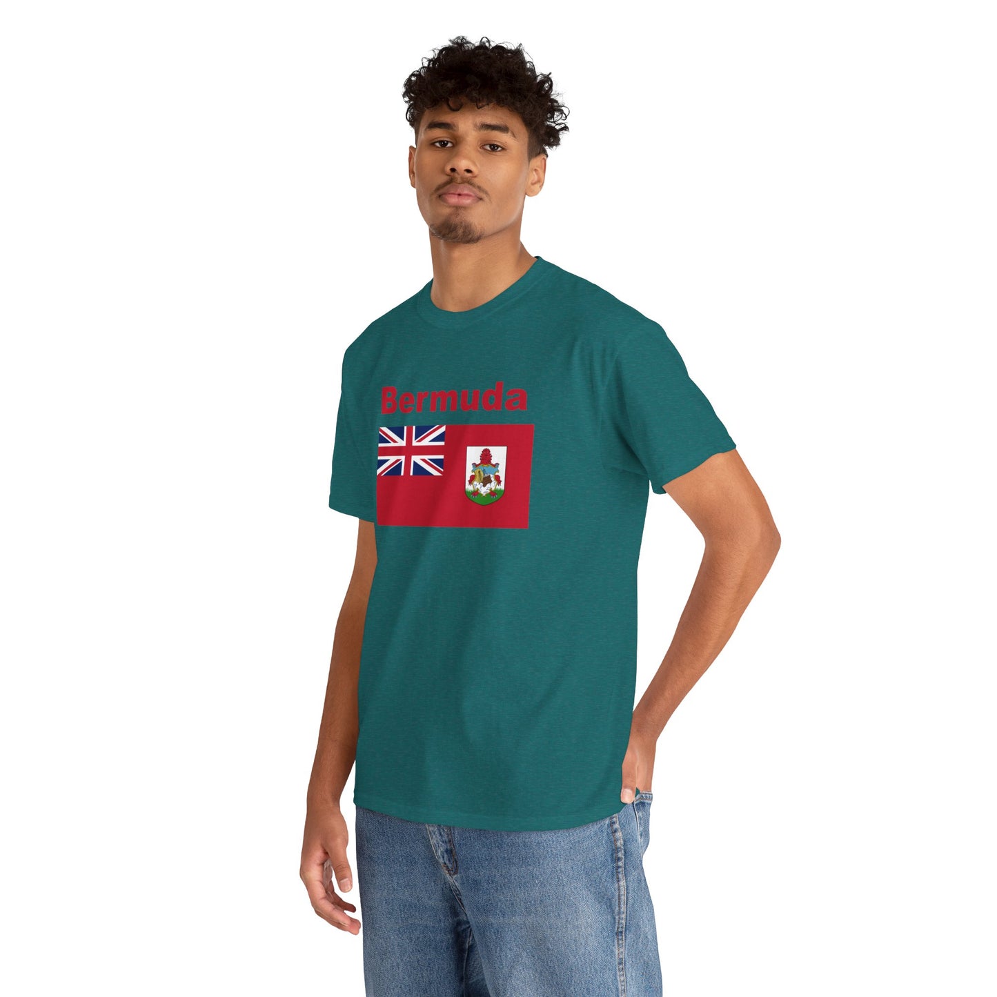 Unisex zwaar Bermuda katoenen T-shirt 