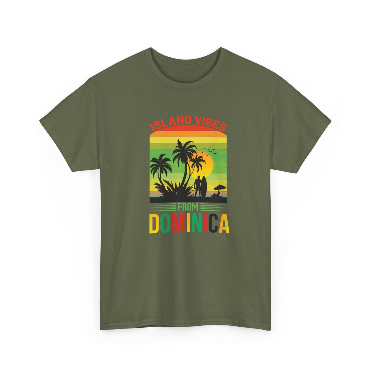 Unisex Zware Dominica Katoenen T-shirt