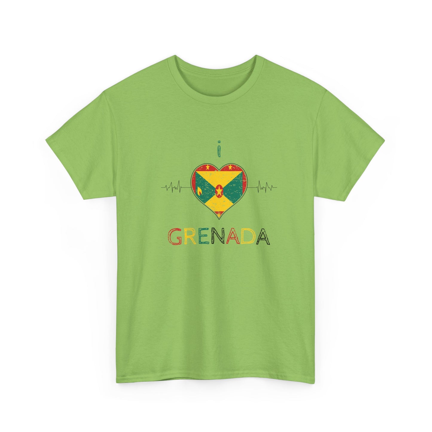 Ik hou van Grenada hartvormige vlag unisex zwaar katoenen T-shirt 