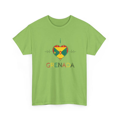 Ik hou van Grenada hartvormige vlag unisex zwaar katoenen T-shirt 