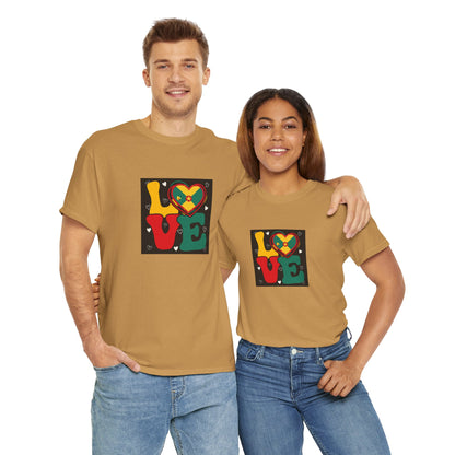 Love Grenada Heart Shaped Unisex Heavy Cotton Tee