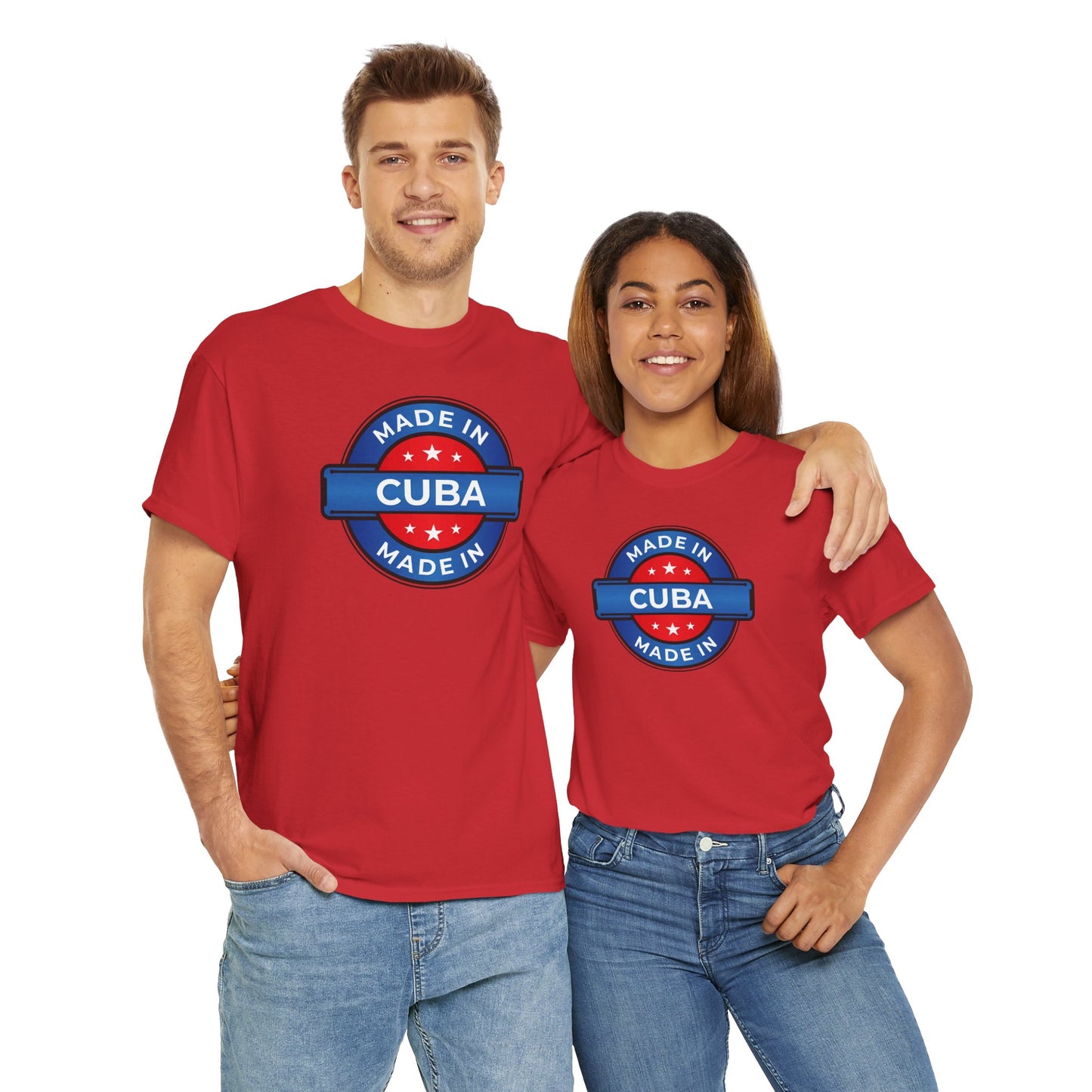 Unisex Zware Cuba Katoenen T-shirt